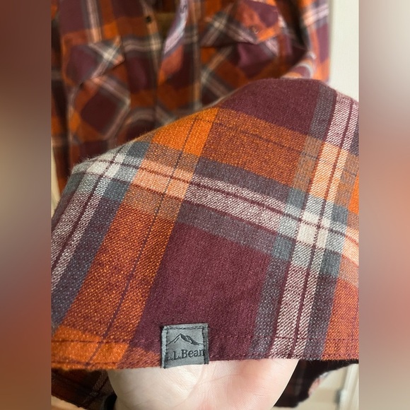 L.L. Bean Men's Plaid Flannel Overland Performance Shirt | Size Large NWT - Picture 7 of 9